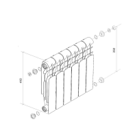 Радиатор биметаллический EVOLUTION EvB350 4 секции