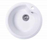 Мойка GranAlliance G-12 (d-485 мм) молочная с сифоном