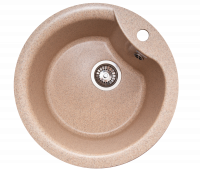 Мойка GranAlliance G-12   (d-485 мм) песочная с сифоном