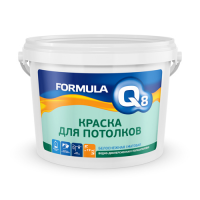 Краска ВД белоснежная для потолка 13 кг Formula Q8