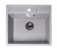 Мойка GranAlliance G-21м (49.50x55.50) серая с сифоном