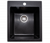 Мойка GranAlliance G-24 (490 х420мм) черная с сифоном