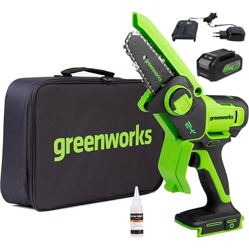 24V TSepnaya mini pila akk. Greenworks GD24CSMNX, 15sm, besschetochnaya, c 1hAKB 4Ach i ZU (2008707UB)_1