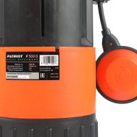 Насос дренажный PATRIOT F 500 D; для чистой и грязной воды; корпус - пластик, 500 Вт, 7500 л/час.
