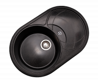 Мойка GranAlliance G-31   (770 х500мм) черная с сифоном