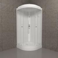 Душевая кабина Triton Ультра 90*90 А 1/4 круга, низкий поддон, Белый, прозрачная, ДН4 (7 мест+сифон)