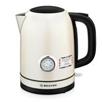 Чайник электрический BRAYER 1005BR-YE 2200Вт, объём 1,7л STRIX, сталь окрашенная, термометр