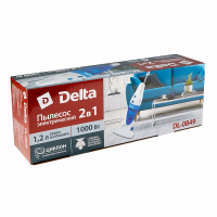Пылесос DELTA DL-0849 циклон, белый с голубым, 1000Вт., HEPA-фильтр