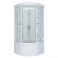 Душевая кабина Triton Мозаика 90*90 Б1/4круга,глубокий поддон,Аква,Мозаика,Белый 