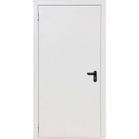 ДВЕРЬ ПРОТИВОПОЖАРНАЯ 2050х960L т.м.1.2мм RAL 7035 (ручка на черной планке)