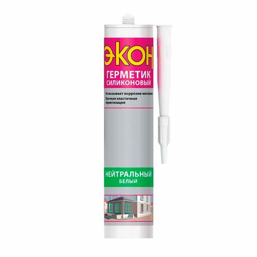 Germetik silikonovyj nejtralnyj EKON, (belyj), 280 ml_1