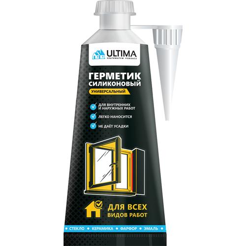 Germetik silikonovyj BLISTER ULTIMA-S 80 ml. UNIVERSALNYJ BELYJ_1