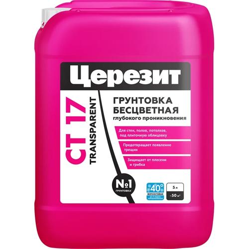 Gruntovka glubokogo proniknoveniya TSerezit Bestsvetnaya CT 17 PRO Transparent morozostojkaya 5 l 3040023_1