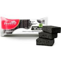 Губка Perfera для мытья посуды крупнопористая TOTAL black, 10 шт, размер 97/64/30 ПФ-011