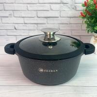 Кастрюля ZEIDAN Z-501035 5,0 л с крышкой Black