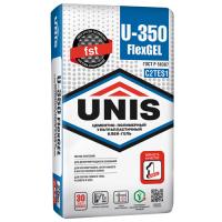Клей плиточный UNIS U-350 FlexGEL, цем.-полимерный ультрапластичный клей-гель (25кг) (1поддон-48шт)