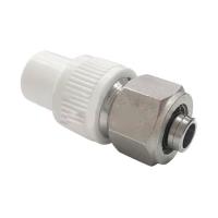 Комбинированный ниппель для соединения PPR-PEX труб 20x16 (200/20) (Valfex) БЕЛЫЙ