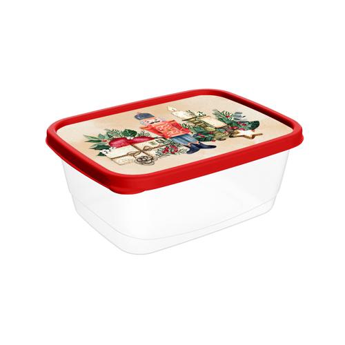 Kontejner dlya produktov pryamougolnyj 0,5l s dekorom 