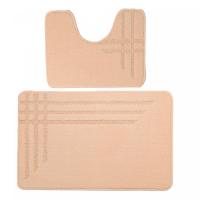 Коврик для в/к DKTX Comfort Linea из 2 шт 60х100/50х60см 10мм (молочный) 1/25