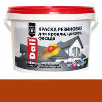 Краска резиновая для кровли,цоколя,фасада 6кг. ТЕРРАКОТОВЫЙ  "DALI" (20724)