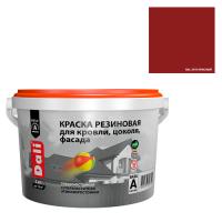 Краска резиновая для кровли, цоколя, фасада DALI красный - 3 кг (65190)