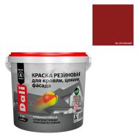 Краска резиновая для кровли, цоколя, фасада DALI красный - 6 кг (65191)