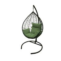 Кресло подвесное Сфера Garden story стойка+корзина коричневая подушка зеленая МТ-010