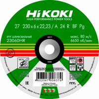 Круг обдир. 230х6х22мм, A24R, тип27 HiKOKI (RUH23060)