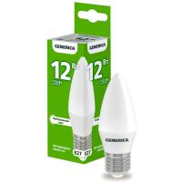 Лампа LED C35 свеча 12Вт 230В 4000К E27 GENERICA арт.LL-C35-12-230-40-E27-G