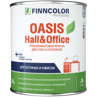 OASIS HALL@OFFICE A  4 краска для стен и потолков УСТОЙЧИВАЯ К МЫТЬЮ 0,9л.