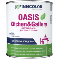 OASIS KITCHEN@GALLERY  A  7 краска для стен и потолков ОСОБО УСТОЙЧИВАЯ К МЫТЬЮ 0,9л.