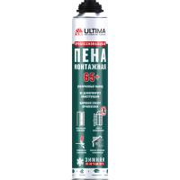 Пена монтажная Ultima Pro 65 + профессиональная, зимняя 820 мл.