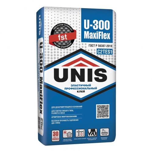 Klej plitochnyj YUnis U-300 MaxiFlex, klass C2TE (25kg) (1poddon-48sht)_1