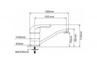Смеситель для раковины поворотный OLISAN PROFI, PF1501 (упак. 12шт)