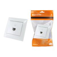 Розетка компьютерная RJ45 белая "Лама" TDM (SQ1815-0016)
