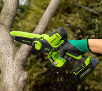 Цепная мини пила аккумуляторная 10см Greenworks G24MCS10 (без АКБ и ЗУ) 2008207