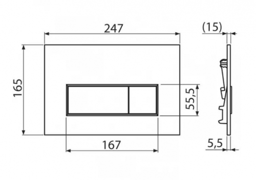 Sistema installyatsii dlya unitaza 4 v 1 knopka hrom glyanets Alcaplast AM101/1120-4:1 RU M571-0001_4