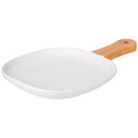 Тарелка lefard "Native" с дерев. ручкой квадратная 28,5*18,5*2,3 см 761-085
