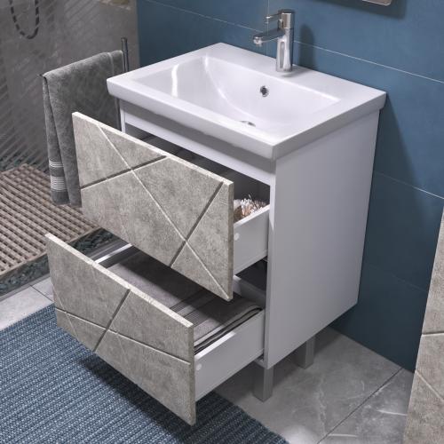Tumba Vigo Geometry 600-0-2 beton (pod umyvalnik Como-60)_2