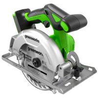 Пила циркулярная аккумуляторная Greenworks GD24CS165 24V, бесщеточная, 57 мм, без АКБ и ЗУ (1501607)