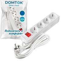 Удлинитель быт. DOMTOK 3500 Вт (с/з выкл.) 4гн. ПВС 3м (2499)