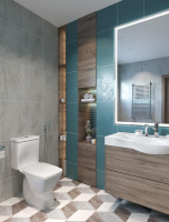 Унитаз-компакт "НЕО" rimless, б/о, г/в, 2-реж, сид. DP Slim, SC, Clip up,1WH302418