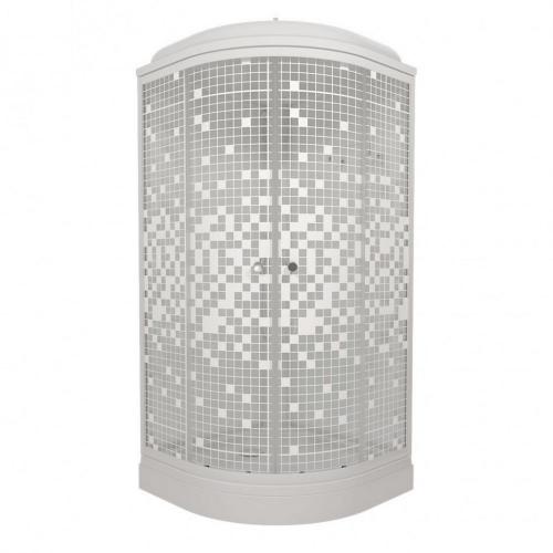 Dushevaya kabina Triton Standart 90*90 A 1/4 kruga, nizkij poddon Mozajka (7 mesta+sifon)_3