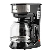 Кофеварка Centek CT-1147 (черн/сталь) капельная 900Вт, 1800мл, капля стоп, подогрев, съемный фильтр