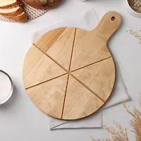 Доска для пиццы "Итальяно" с ручкой, береза, 6 кусков d=32x1,8 см арт.6495930 г.Екатеринбург