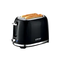 Тостер Centek СТ-1432 BLACK 850Вт, 7 ур. прожарки, 2 тоста, поддон, стоп, подогрев, разморозка