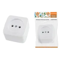 Розетка 2П открытой установки IP20 10А, белая "Дача" Народная (SQ1824-0007)