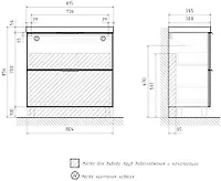Тумба напольная Geometry 80.2Y графит (9696)