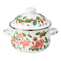 Кастрюля agness эмалированная с эмал.крышкой, 1.5 л, 16*10 см 934-570