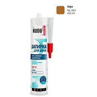 Герметик-затирка для швов KUDO HOME силиконовый санитарный, охра RAL 8001 KSK-169